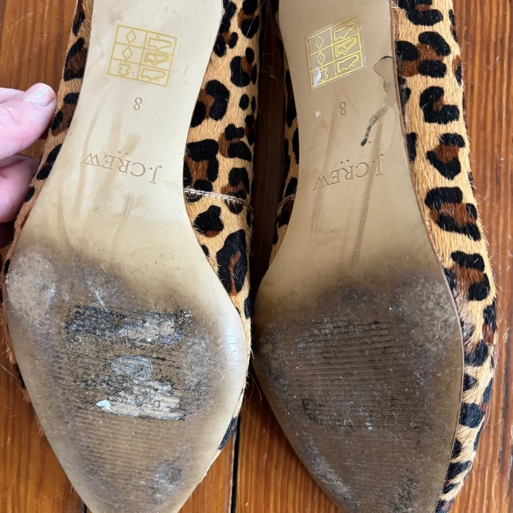 J. Crew Leopard Print Women's Pointed Heels Size 8 - Picture 5 of 6